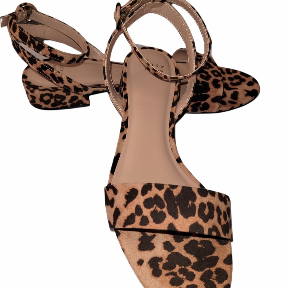 A New Day Leopard Ankle Sandals